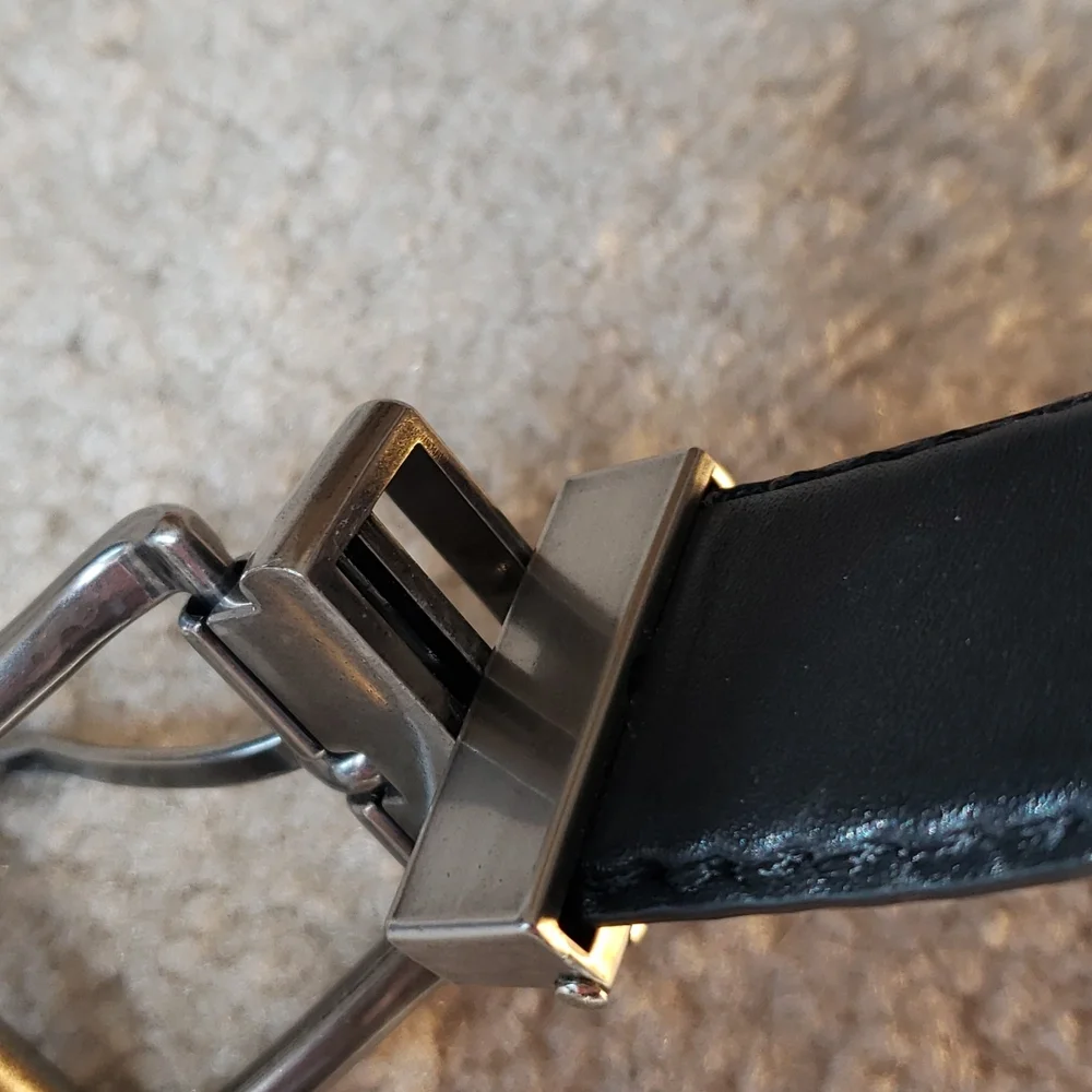 Frye Reversible Black Brown Leather Men's Belt